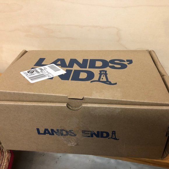 Lands\' End Women\'s Navy Suede Espadrille Wedge Sandals